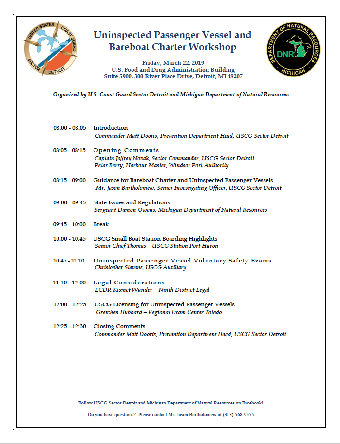 Uninspected Passenger Vessel (UPV) Member's Area